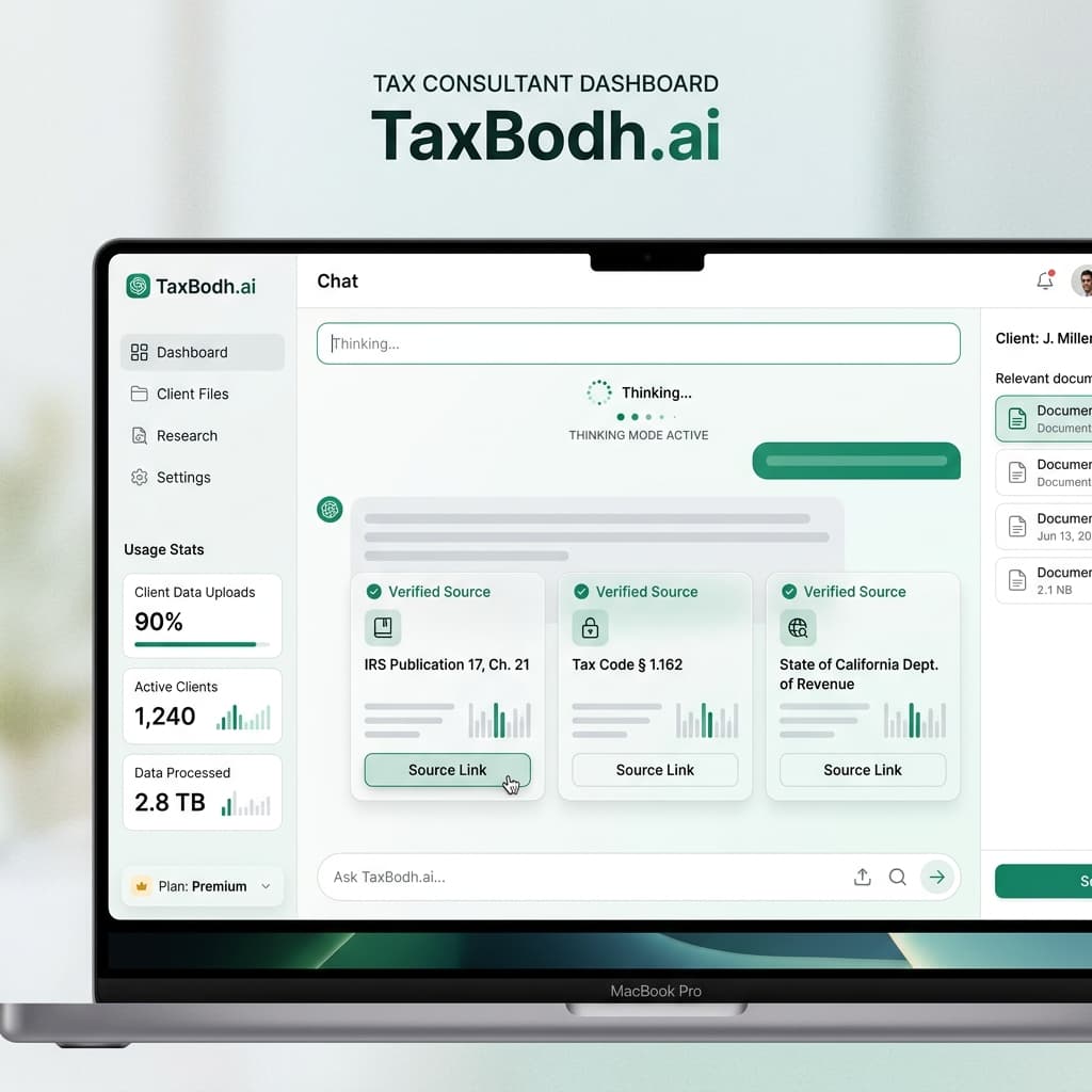 TaxBodh AI Advanced Dashboard